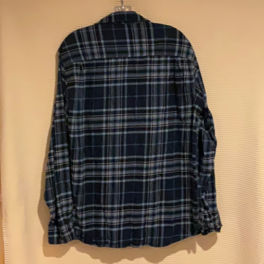 Weatherproof Blue Black Plaid L/S Button Down Shirt - Picture 4 of 7